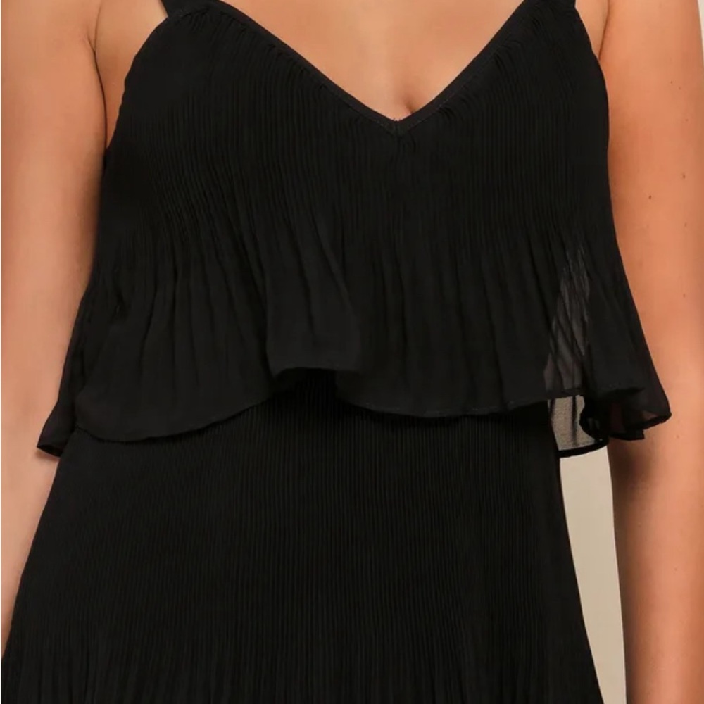 Lulus Elegant Nature Black Pleated Sleeveless Tiered Maxi Dress - Picture 6 of 11